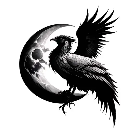 Phoenix And Moon