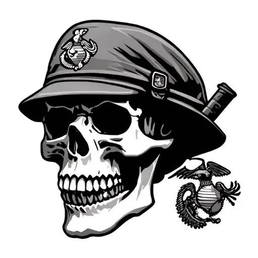 Skull Usmc Enlisted Ega