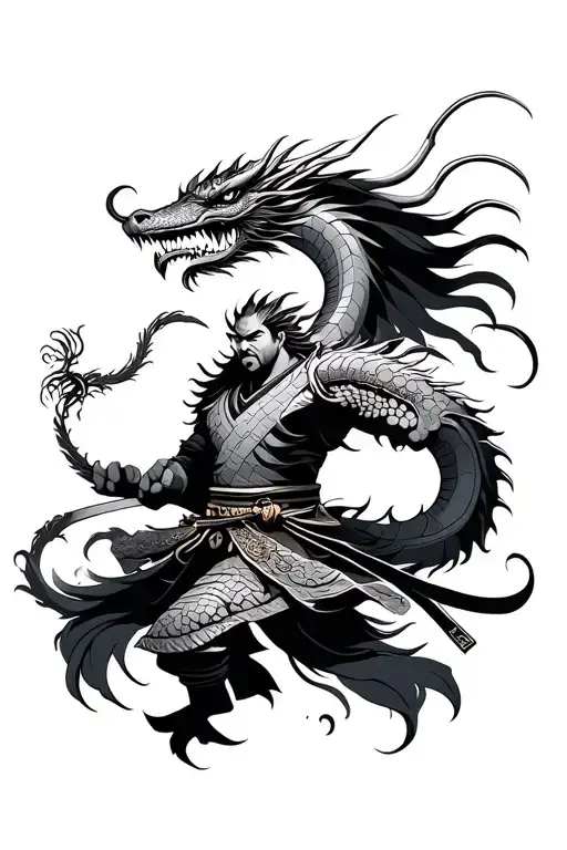 Samurai With Dragon