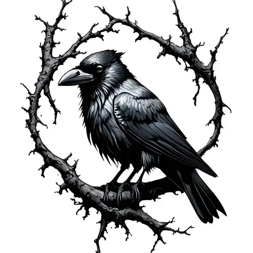 Raven Perched