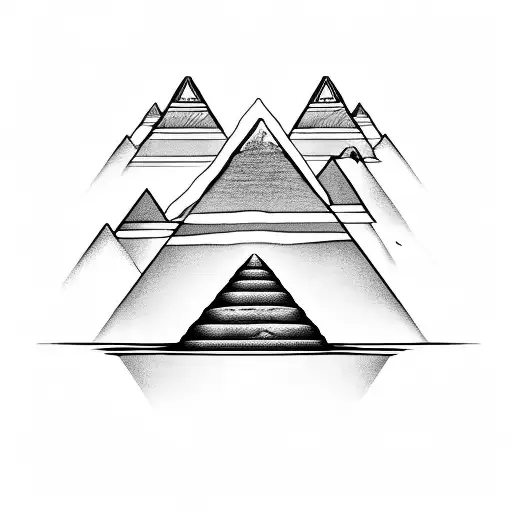 Pyramids With Ararat Mountain