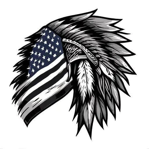 American Flag Indian