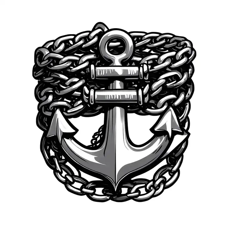 Anchor With Chain Bracelet