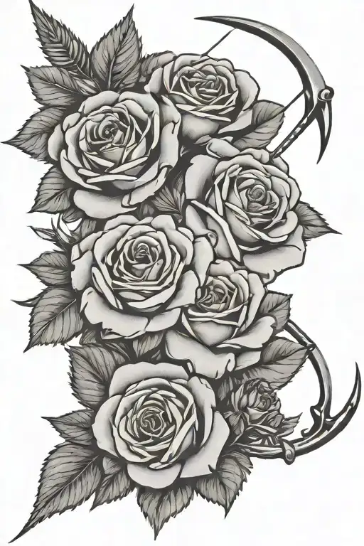 Roses With Bow And Arrow