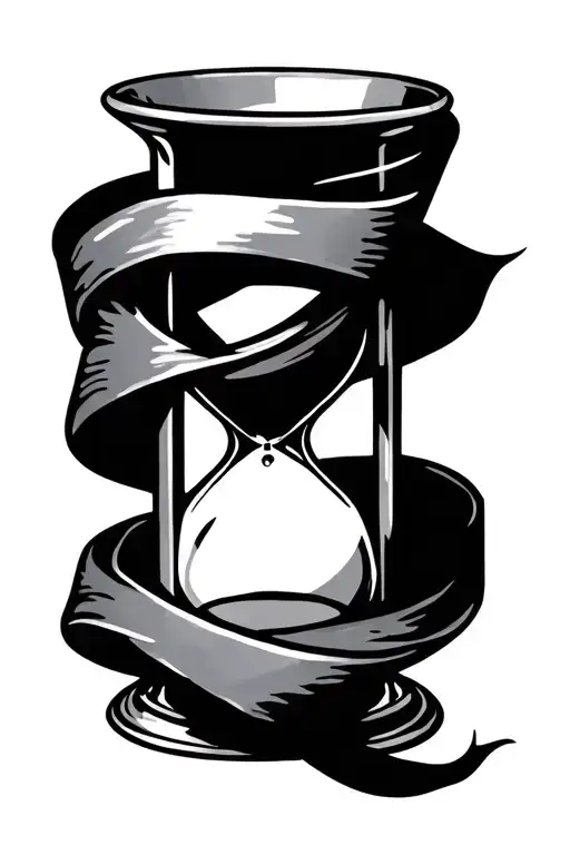 Hourglass With Ribbon Wrapped