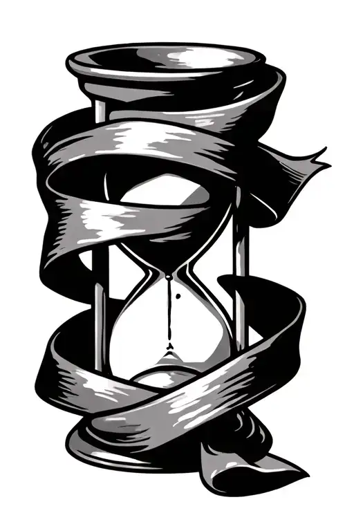 Hourglass With Ribbon Wrapped