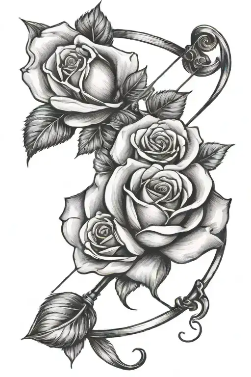 Rose With Archery Bow