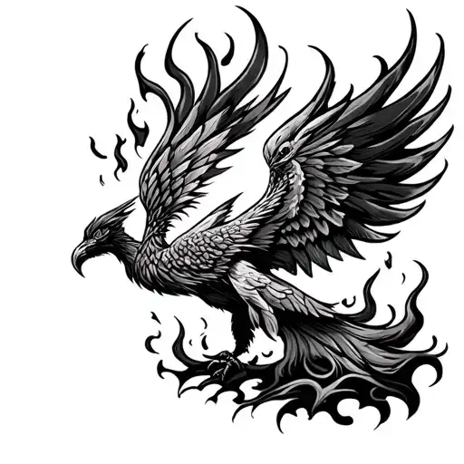 Fire Phoenix Coming Up Out The Fire