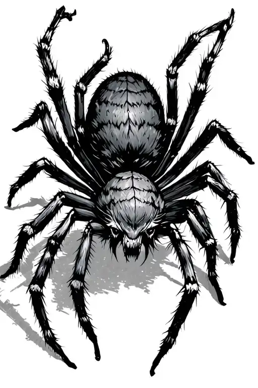 Draw A Graphic Tattoo Sketch Of An Evil Spider