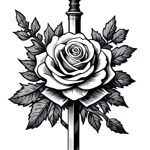 Yorkshire Rose With A Scimitar From The Sheffield United Badge