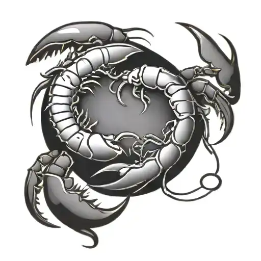 Ying Yang Symbol Of Two Lobsters