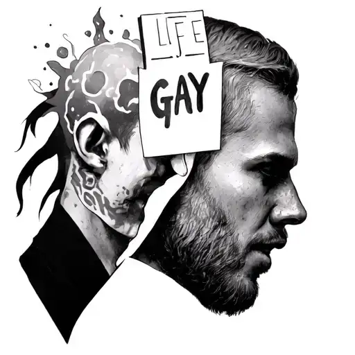 Gay Life With Hiv And Introvert Tattoo Design