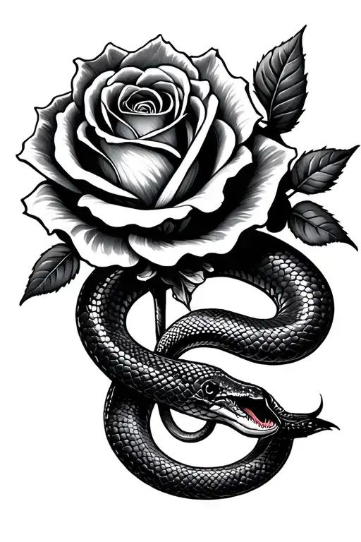 Snake And Rose