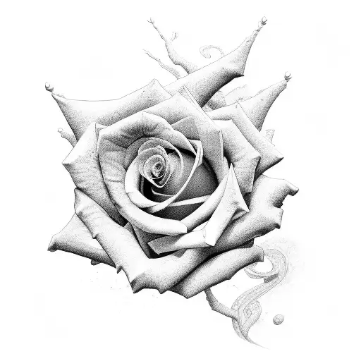 Rose With Engraving Immortal