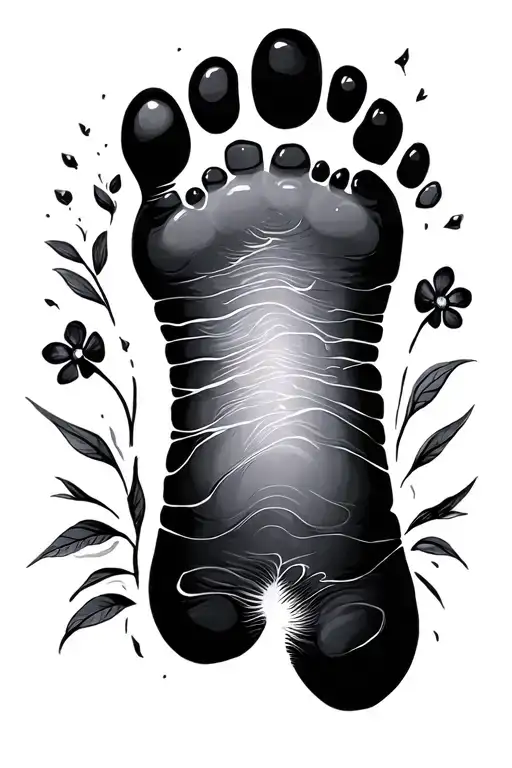 Baby Foot Print With Sugar Foot Print