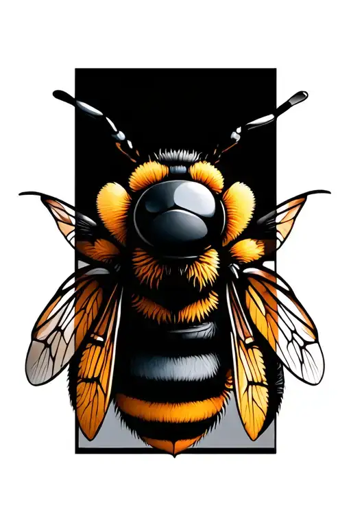 Bee With Nectar Geometric Design Incorporating