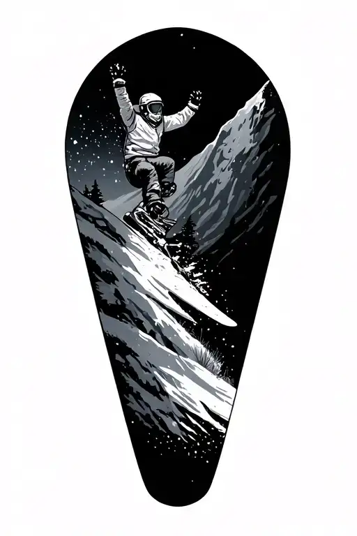 Snow Flake Mountain Snowboard