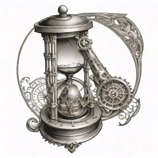 Steampunk Sundial Hourglass