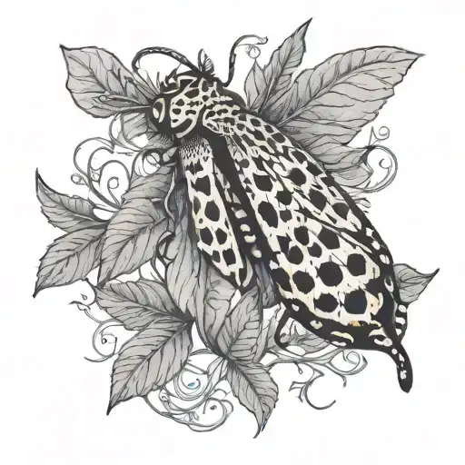 Leopard Moth On Vines