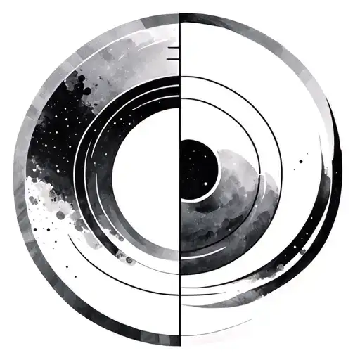 Geometric Enso Circle Based Growth And Selflove And Moving On