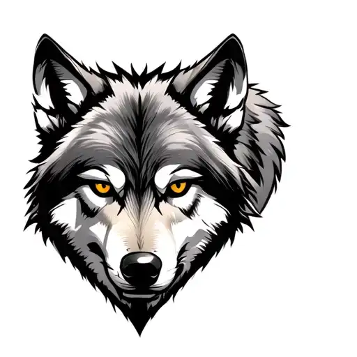 Wolf With A Bit Aggresive Face