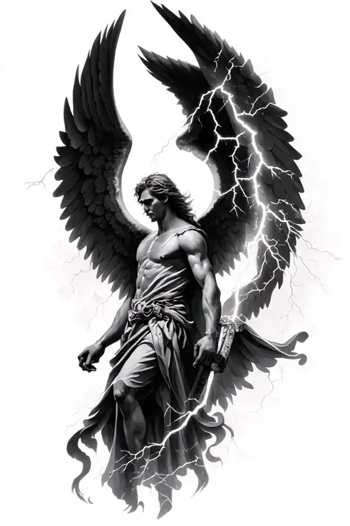 Arch Angel Michael Lightning Storm