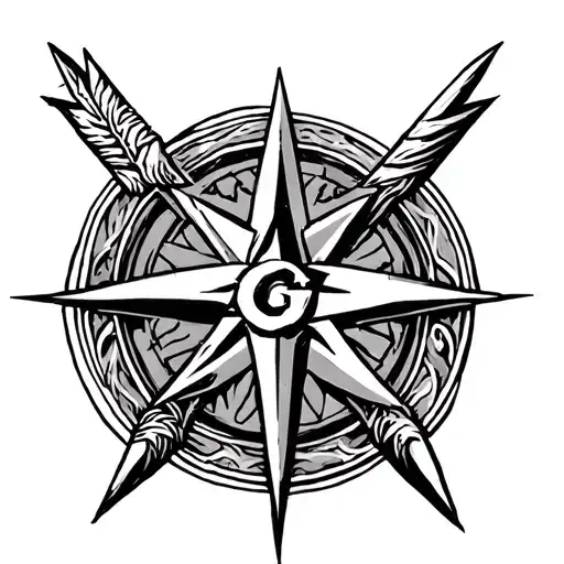 Valknut Norse Compass Surrounded