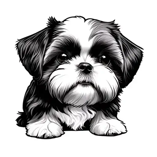 Shih Tzu Dog Sits