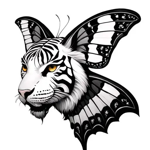 Luna Moth White Tiger Face