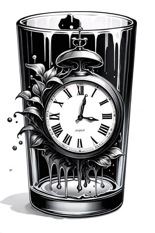 Our Glass With Clock Melting