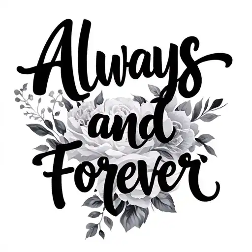 Always And Forever Written In Script