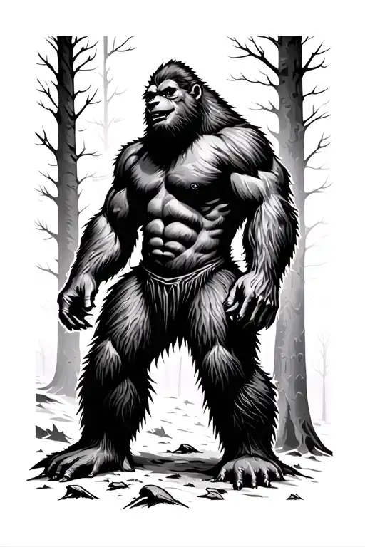 Big Foot In Woods