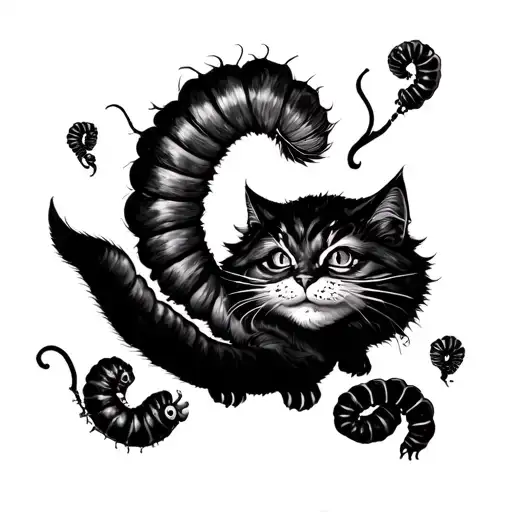 Cheshire Cat And The Catapillar