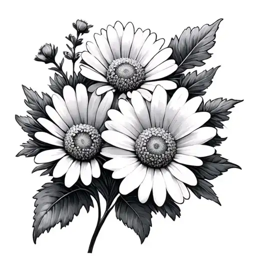 Hawthorn Larkspurdaisychrysanthemumviolet Daisy