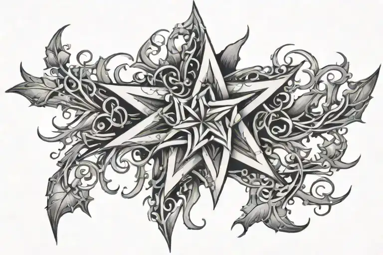 A Star Wrapped With Thorned Vines