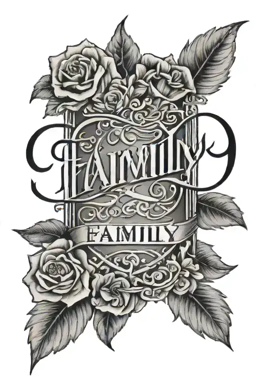One Word 'Family' Written