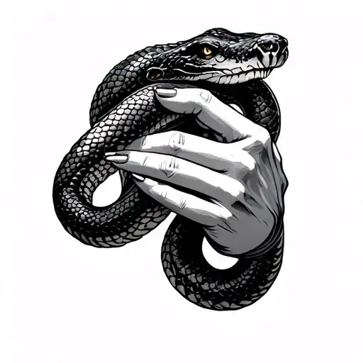 Snake Hand Holding