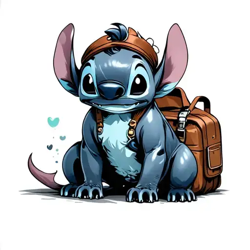 Stitch From Leo And Stitch In Full Kit And Aid Bag