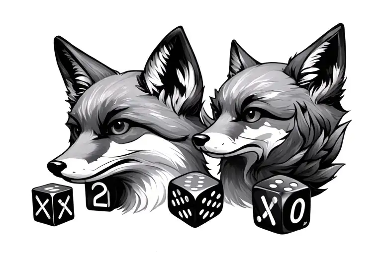 Fox And Dice 6 And 20 Sided Dice