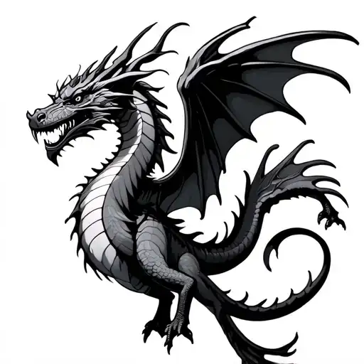 Flying Dragon Open Wings