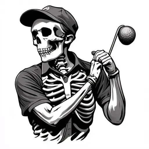 Skeleton Golfer