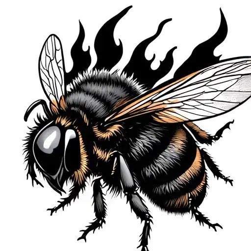 Bee And Eyes Like Fire Old School Style