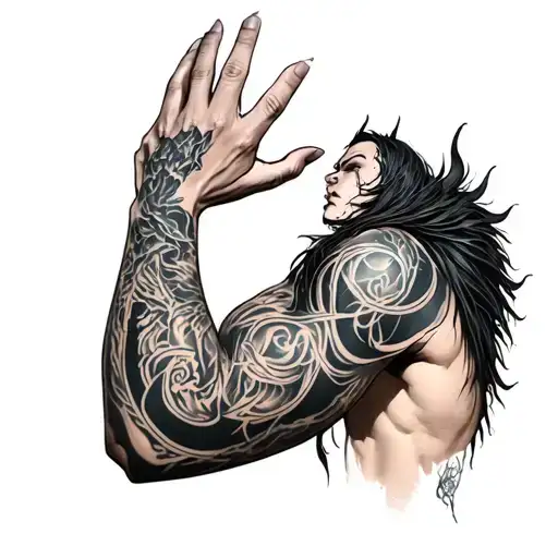 Berserk Sleeve From Fingers To Shoulder