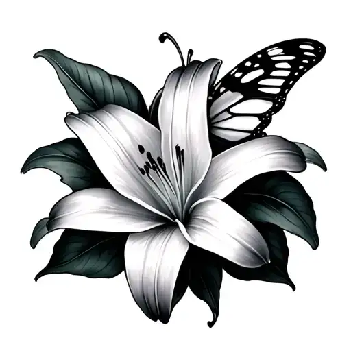Lily And Butterfly