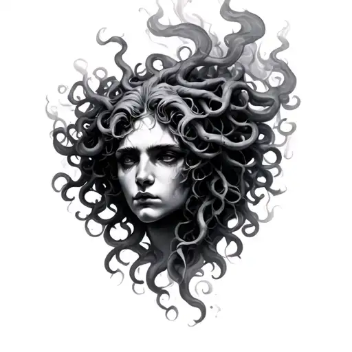 Medusa Head With Smoke