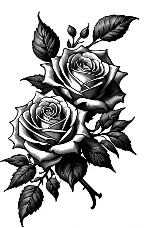 Roses With Egyptian Symbols