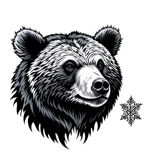 Nordic Style Tattoo Featuring A Bear
