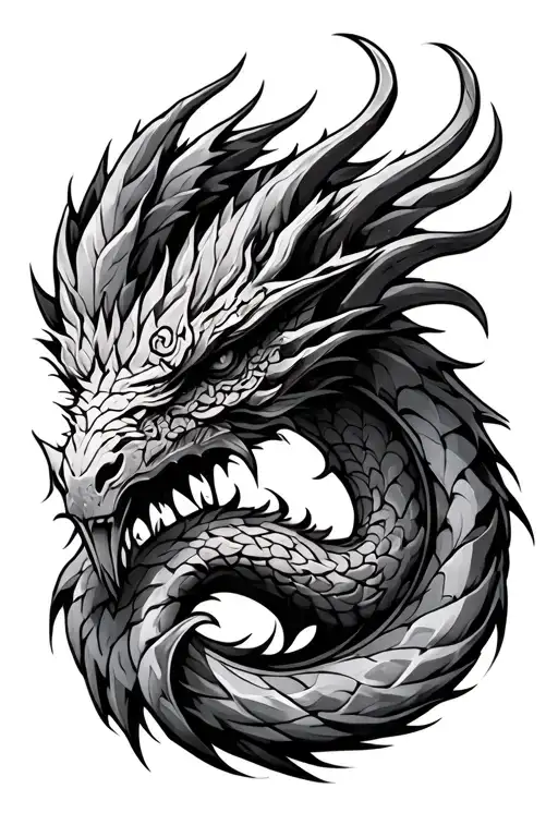 Norse Jormungand Celtic Style Shape