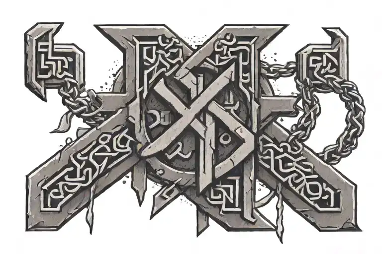 Old Norse Runes Mixed With Taekwondo In Hangul