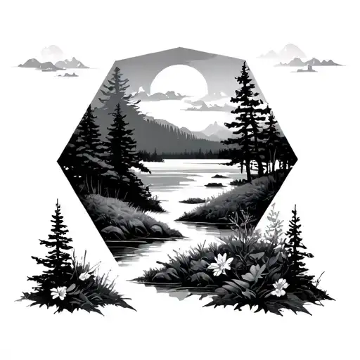 Hexagone Nature Scene